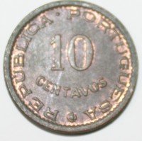 10 сентаво 1961г. Португальский Мозамбик, состояние XF - Мир монет