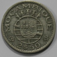 2,5 эскудо 1954г. Португальский Мозамбик, состояние XF - Мир монет