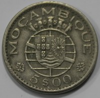 5 эскудо 1975г. Португальский Мозамбик, состояние XF - Мир монет