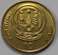 10 франков 2009г. Руанда, Муса(банановое дерево), состояние UNC - Мир монет