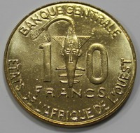 10 франков 2010г. Западно Африканский Валютный Союз, FAO. Женщины,  состояние UNC - Мир монет