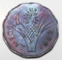 1 цент 1982г. Свазиленд, Ананас, состояние UNC - Мир монет