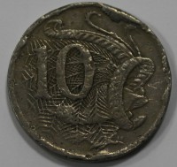 10 центов 1970г. Австралия, состояние F - Мир монет