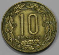 5 франков 1972г. Камерун. Антилопы Куду, состояние ХF - Мир монет
