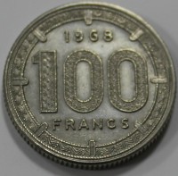 100 франков 1968г. Камерун. Антилопы Куду, состояние UNC - Мир монет