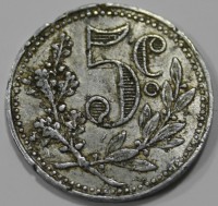 5 центов 1916г. Алжир, состояние F - Мир монет