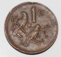 1 цент 1989г. ЮАР, Птицы, состояние VF - Мир монет