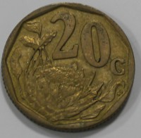 20 центов 1996г. ЮАР.  Цветы, состояние VF - Мир монет