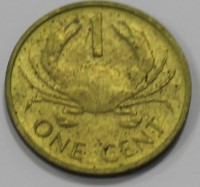 1 цент 1982г. Сейшелы, Краб, состояние VF - Мир монет