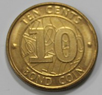 10 центов 2014 г. Зимбабве. Новый тип, состояние аUNC - Мир монет