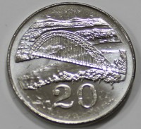 20 центов 2001г. Зимбабве. Мост, состояние UNC - Мир монет