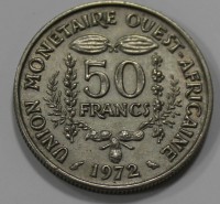 50 франков 1972г. Западно Африканский Валютный Союз, Растения, состояние UNC - Мир монет