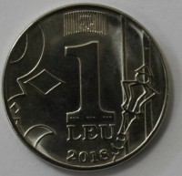 1 лей 2018г. Молдова,состояние UNC - Мир монет