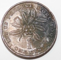 1 цент 1972г. Ямайка,состояние VF - Мир монет