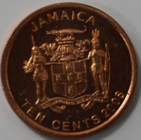 10 центов 2008г. Ямайка,состояние VF-XF. - Мир монет