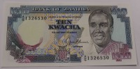 Банкнота   10 квача 1989-1991 г.г. Замбия. Конец рабству, состояние UNC. - Мир монет