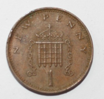 1 пенни 1971г. Великобритания, состояние VF - Мир монет