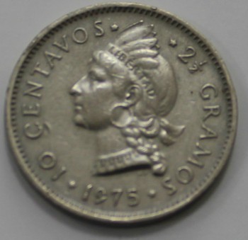 2,5  сентаво 1975г. Доминиканская Республика, состояние XF-UNC - Мир монет