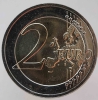 2 евро 2022г. Латвия. 100 лет Банку Латвии(Финансовая грамотность), состояние UNC - Мир монет