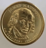 1 доллар 2007г. США. Р .  Джеймс  Мэдисон(1809-1817), 4-й президент, состояние UNC - Мир монет