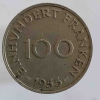 100 франков 1955г. Саар (Саарланд), состояние AU. - Мир монет