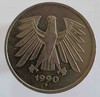 5 марок  1990г. Германия. F, состояние  UNC - Мир монет