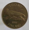 5 марок 1994г . Финляндии .Тюлени , состояние  XF - Мир монет