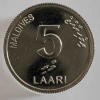 5 лаари 2012г. Мальдивы. Тунцы, состояние UNC - Мир монет