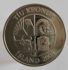 10 крон 2008г. Исландия.Сельди, состояние UNC - Мир монет