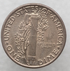 10 центов 1945 г США "Mercury Dime". Не была в обращении. Серебро 900 пробы, вес 2,5гр - Мир монет