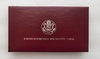 США.  Набор из 2х монет 1992г. "Олимпиада в Барселоне" 1 доллар, серебро, 1/2 доллара-никель в родной коробке, сертификат. - Мир монет