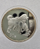 Подарочный жетон  "Год  Собаки", серебрение,  UNC, в капсуле. - Мир монет