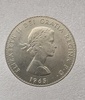 Великобритания.  1 крона  1965г.  Елизавета II. Смерть сэра Уинстона Черчилля.  кроновый размер, мешковая. - Мир монет