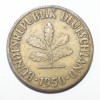 10 пфеннигов  1950г.  ФРГ. F,  состояние VF. - Мир монет