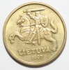 20 центов 1997г. Литва, латунь, состояние XF. - Мир монет
