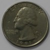 25 центов 1991г.  D, США, состояние VF. - Мир монет