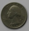 25 центов 1977г.  D, США, состояние VF. - Мир монет