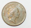 10 центов 1991 г. Гонконг. Королева Елизавета 2, состояние VF - Мир монет