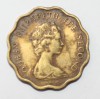20 центов 1975г. Гонконг. Королева Елизавета 2,состояние F - Мир монет