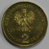 2 злотых  2000г.   1000- летие  Вроцлава, гуртовая надпись, латунь, вес 8,15гр, диаметр 27мм, состояние UNC, тираж 500 тыс.экз. - Мир монет