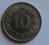 10 центов 1972г.  Британская  Мальта, никель, состояние XF - Мир монет