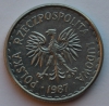 1 злотый 1987г. Польша,алюминий,состояние XF - Мир монет