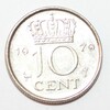 10 центов  1979г. Нидерланды,состояние XF. - Мир монет