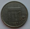 1 гульден 1987г. НИдерланды, никель, состояние VF - Мир монет