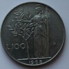 100 лир 1968г. Италия. Афина,Свобода, никель, состояние XF - Мир монет