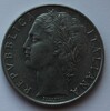 100 лир 1968г. Италия. Афина,Свобода, никель, состояние XF - Мир монет