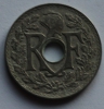 5 сантим 1935г. Франция, никель,состояние AU+ - Мир монет