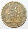 1 франк 1922г. Франция, бронза,  состояние VF. - Мир монет