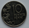 Финляндия.  10 пенни 1993г , мельхиор, XF - Мир монет
