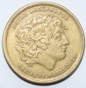 100 драхм 1990 г Греция третья республика, алюминиевая бронза, состояние XF  - Мир монет